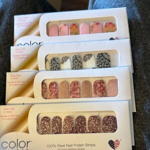 Retired Color Street Floral and Glitter Nail Strips